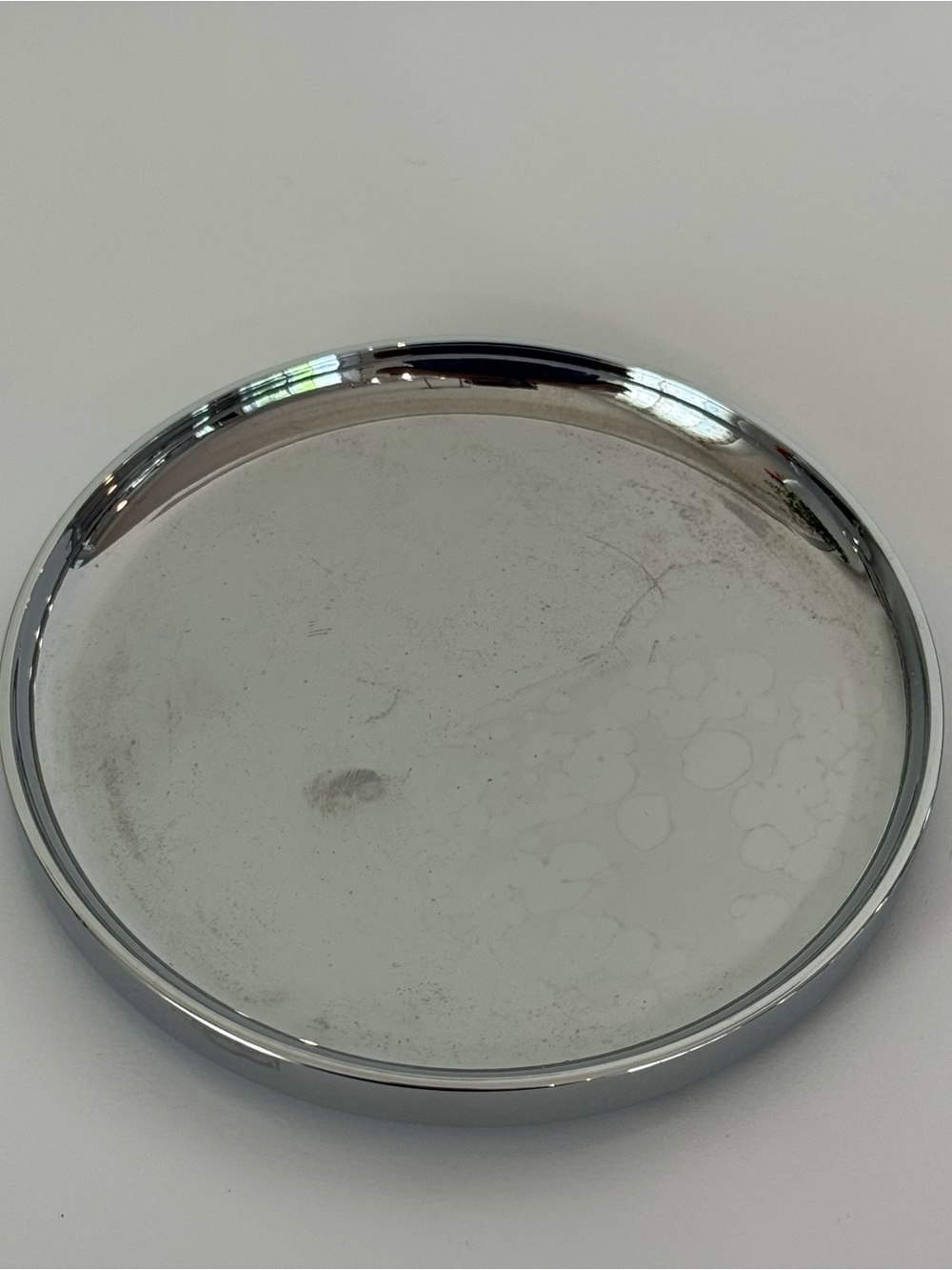 Umbra Set Of 2 Round Mirrored Candle Tray Holder Polished Silver 5” - Picture 4 of 7